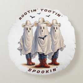 Almofada Redonda Rootin' Tootin' Cowboy Fantasma Halloween Ocidenta