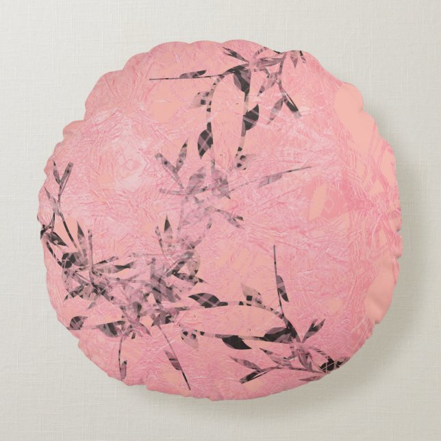 Almofada Redonda rosa (Frente)