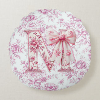 Almofada Redonda Rosa claro de mãe Chinoiserie