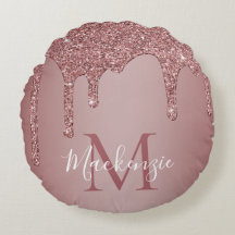 Rosa Dourado Sparkle Glitter Drives Monograma Bebê