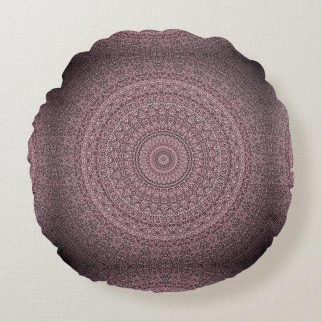 Almofada Redonda Rosa Mauve - HAMbWG (Frente)