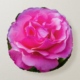 Almofada Redonda Rosa rosa delicada.