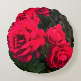 Almofada Redonda Rosa vermelha Rosarium