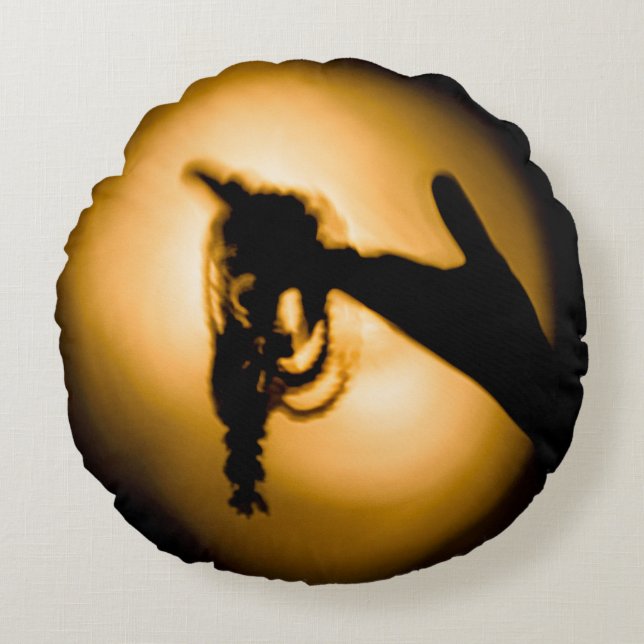 Almofada Redonda Rosary Tasbeeh Art Espiritual (Frente)