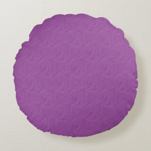 Almofada Redonda Rosas em relevo, Lilac Roxo - Travesseiro decorati
