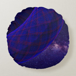 Almofada Redonda Rosquinhas Azuis No Travesseiro Arredondado Exteri