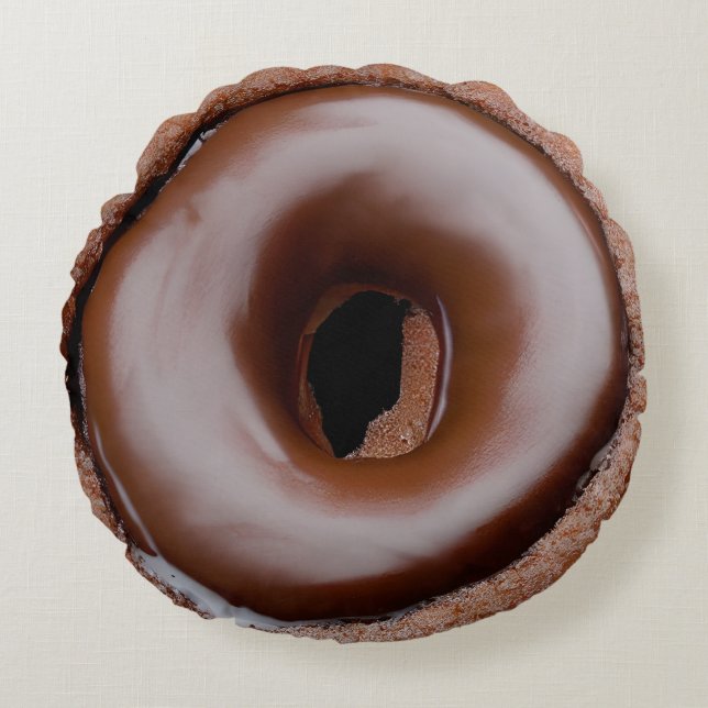 Almofada Redonda Rosquinhas e borrifadas de Fosco de chocolate (Frente)