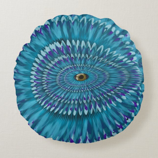 Almofada Redonda Round Jurassic EYE SEE YOU doodle  (Frente)