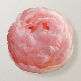 Almofada Redonda Round Pillow – Pink Flower Bloom | Custom Home Dec