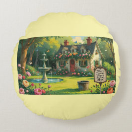 Almofada Redonda Round Pillow-Victorian Garden Round Pillow