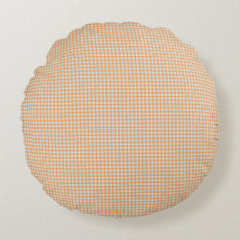 Almofada Redonda Round pillow with a small checkered pattern