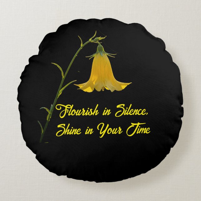 Almofada Redonda Round Throw Pillow 16" – Flowers for the Soul (Frente)