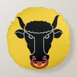 Almofada Redonda Round Throw Pillow with flag of Uri, Switzerland