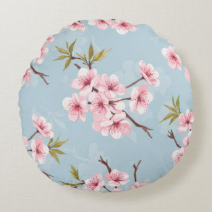 Almofada Redonda Roupas de Cama Florais Pastel