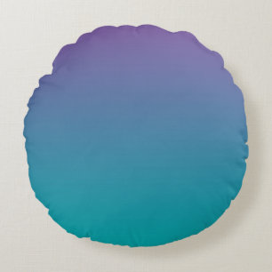 Almofada Redonda Roxo E Teal