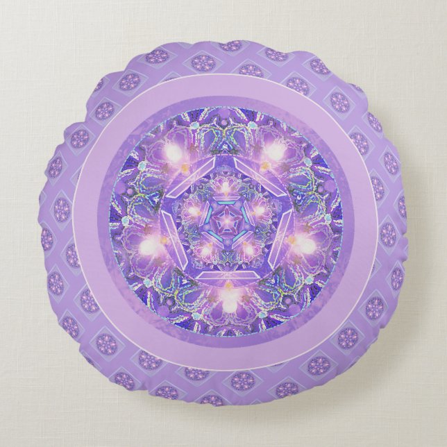 Almofada Redonda Roxo W1 (Frente)
