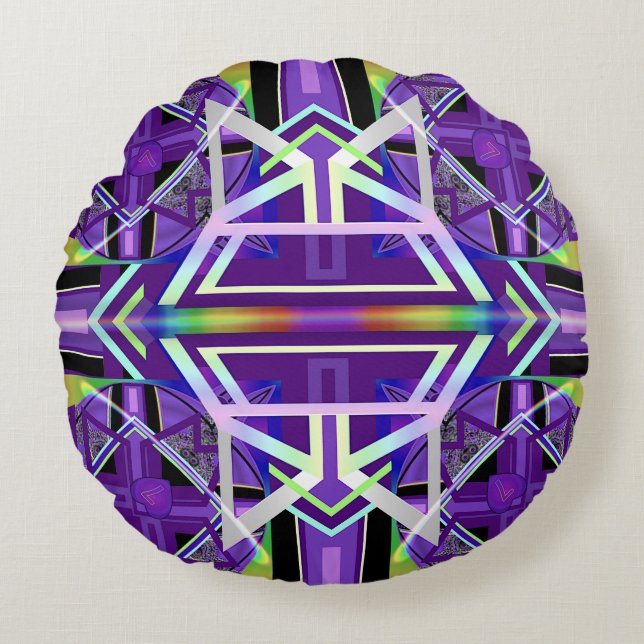 Almofada Redonda Roxo W3 (Frente)