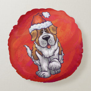 Almofada Redonda Rua, Bernard Natal Em Vermelho