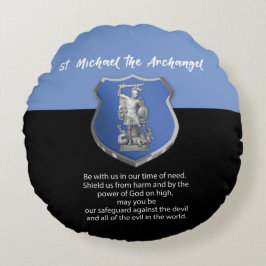 Almofada Redonda Rua Michael Archangel Prayer Pensando em você