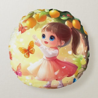 Almofada Redonda Ruby e o Travesseiro da Árvore de Limão