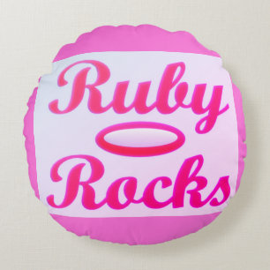 Almofada Redonda Ruby Rocks design SWEET PINK