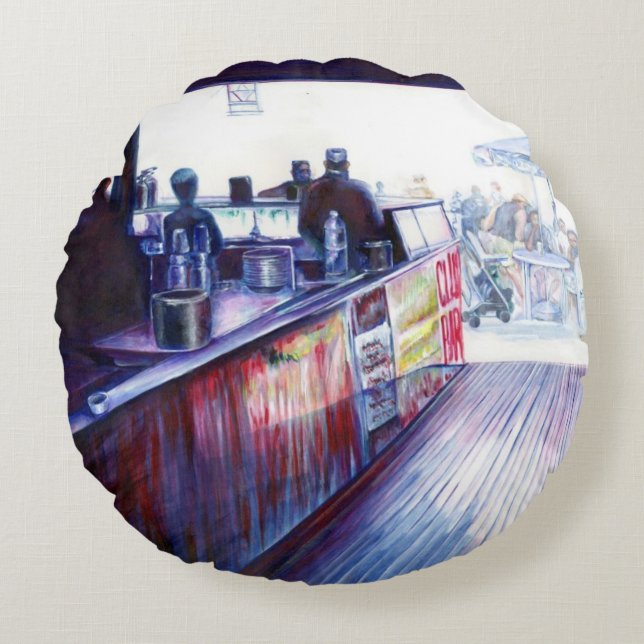 Almofada Redonda Ruby's, Coney Island, Nova York (Frente)