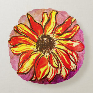 Almofada Redonda *'Rudbeckia Ablaze'