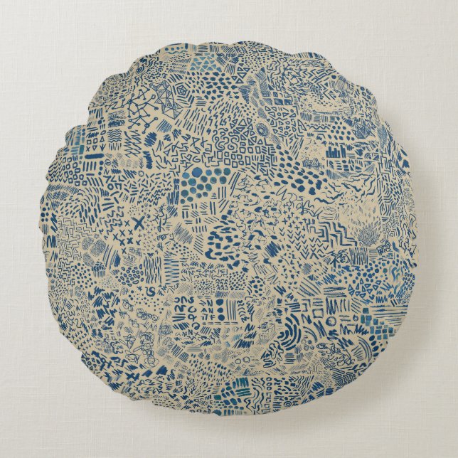 Almofada Redonda Ruído mental V01 (Frente)