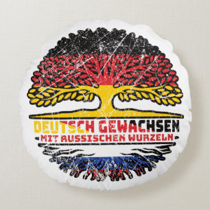 Almofada Redonda Russland Russisch Deutsch Alemanha Baum Wurzel