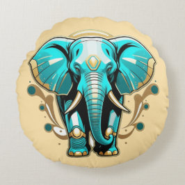Almofada Redonda Sábio como Elefante - Grau A Catton