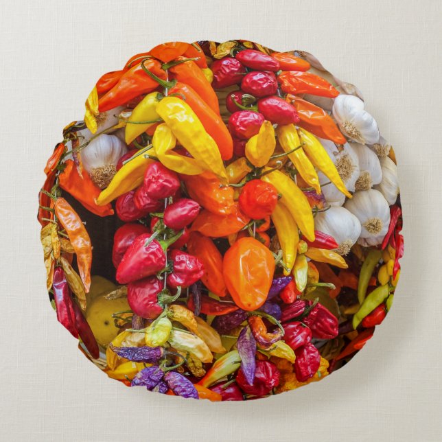 Almofada Redonda Sabores mediterrânicos (Frente)