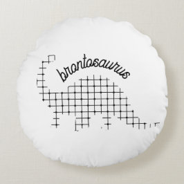 Almofada Redonda Sala Brontossaurus Dinosaur Kids