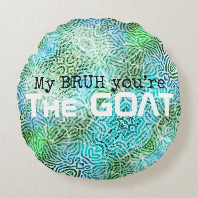 Almofada Redonda Sala de adolescentes de gíria engraçada (Frente)