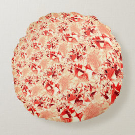 Almofada Redonda Salmões-guincho para coral com um pouco brilhante