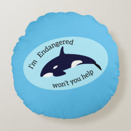 Almofada Redonda Salve as Baleias