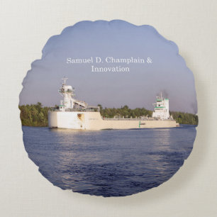 Almofada Redonda Samuel D. Champlain & Innovation round travesseiro