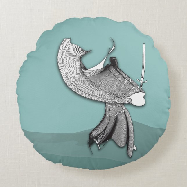 Almofada Redonda Samurai digital (Frente)