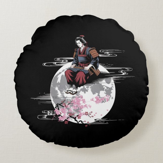 Almofada Redonda Samurai Moon (Frente)