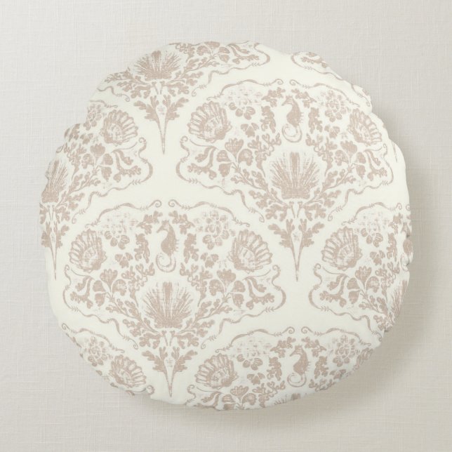 Almofada Redonda Sand Seashell Beach (Frente)