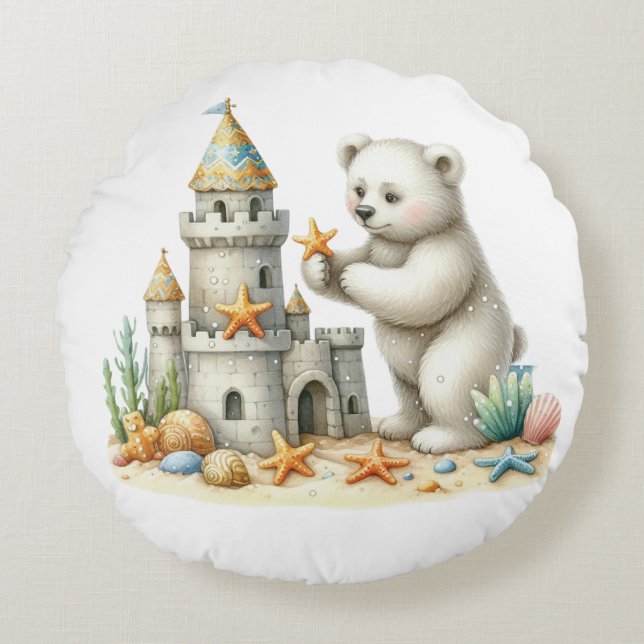 Almofada Redonda Sandcasts (Frente)