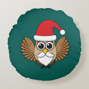 Almofada Redonda Santa Claus Owl