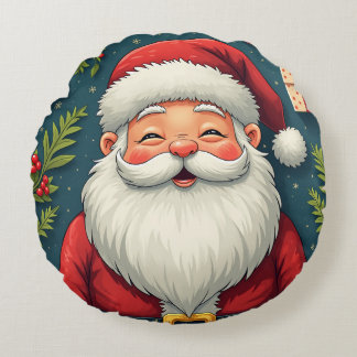 Almofada Redonda Santa Claus Travesseiro Cushion