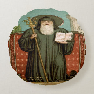 Almofada Redonda Santo Benedito de Núrsia