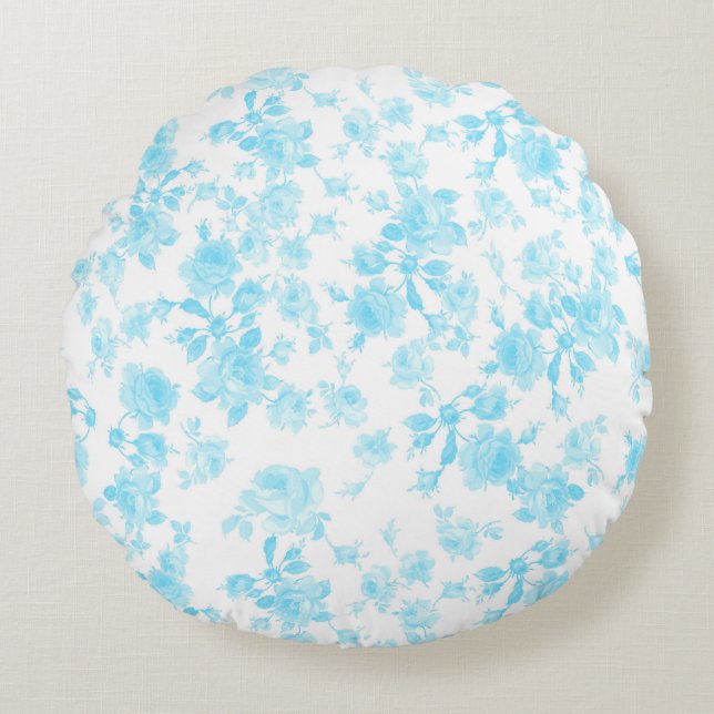 Almofada Redonda Santo externo Coleta Rosas de junho Travesseiros c (Frente)