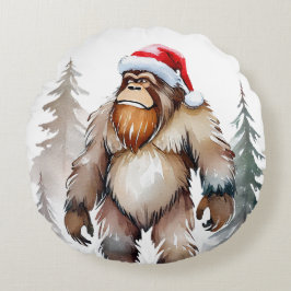Almofada Redonda Sasquatch Bigfoot Yeti Natal