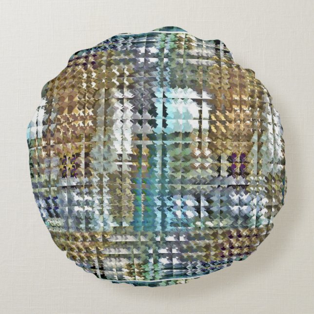 Almofada Redonda Satin Quilt (Verso)