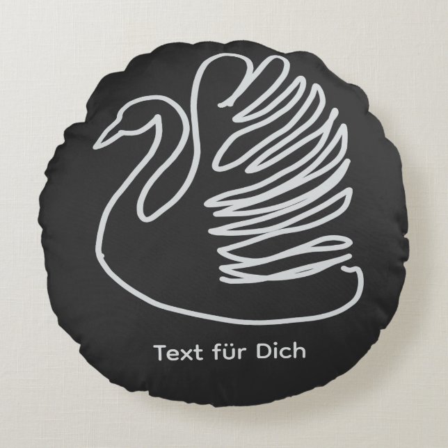 Almofada Redonda schwan (Frente)