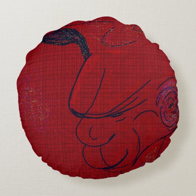 Almofada Redonda Sci-fi Fantasy Hunting Dog  (Verso)