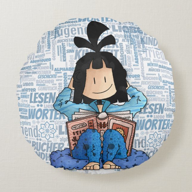 Almofada Redonda Scott - Buch lesen /  (Frente)