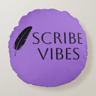 Almofada Redonda Scribe Vibes Author Writer Poet 